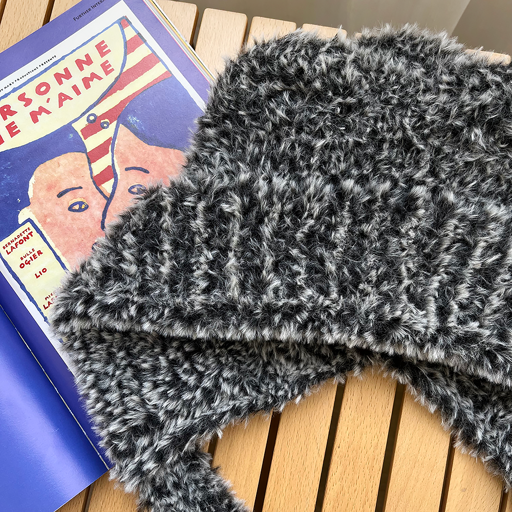 可爱小熊耳朵毛茸茸针织帽子女冬季骑车保暖百搭大头围护耳套头帽,淘宝优惠券,粉丝福利购,淘宝优惠卷