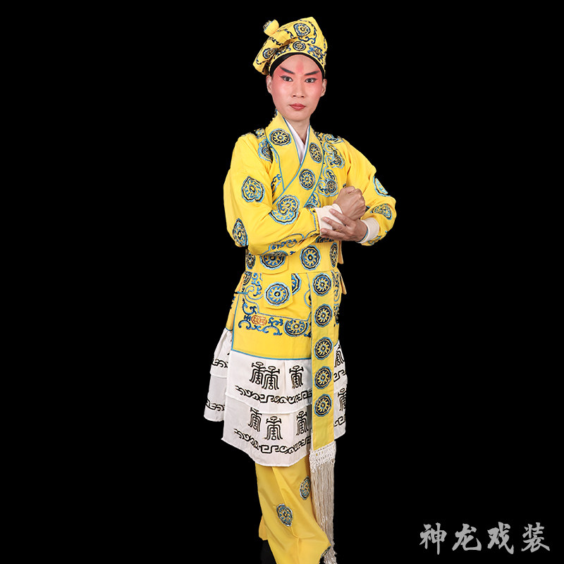戏剧戏曲京剧越戏服古装演出打衣三岔口武生服装武将衣团花抱衣_虎窝淘