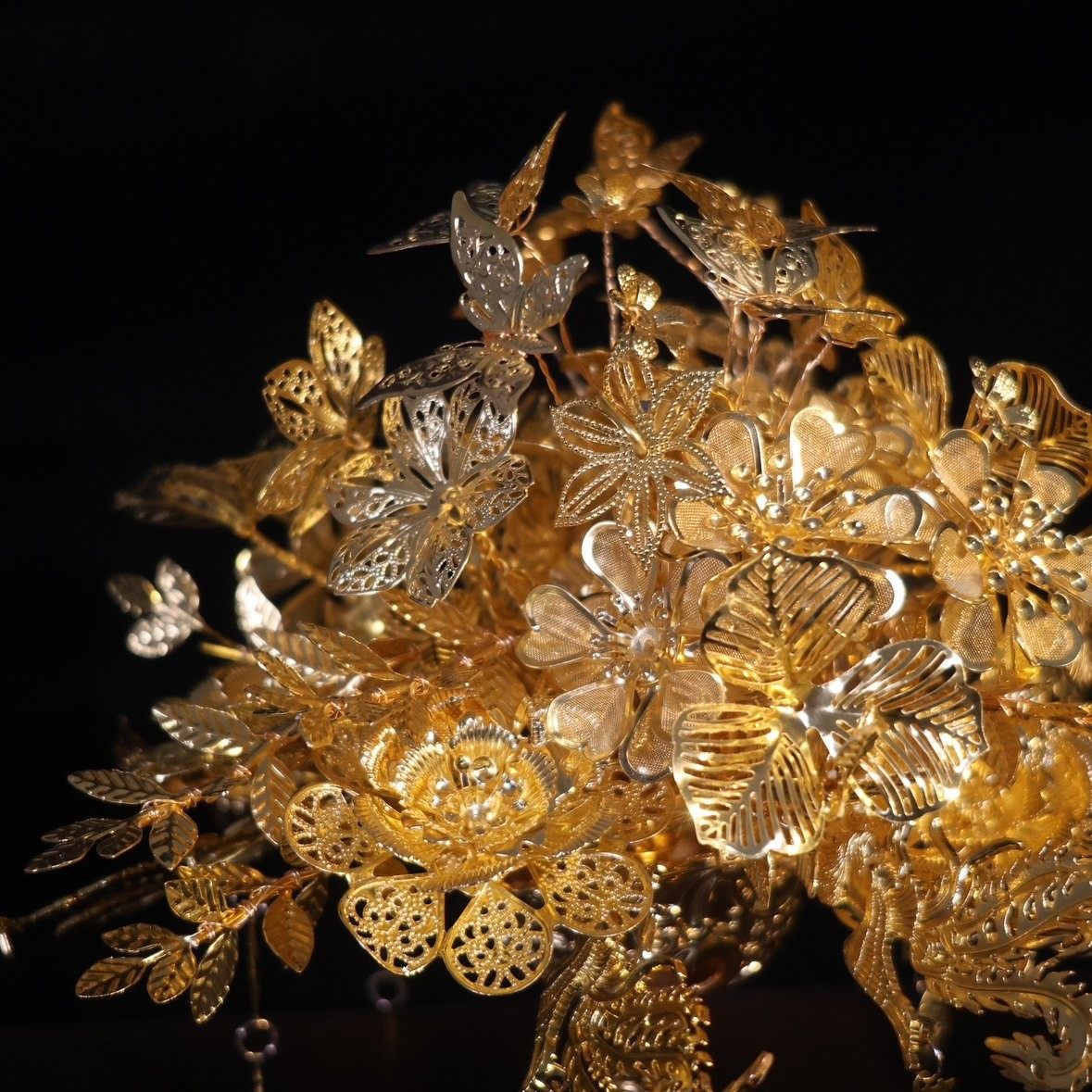 朱雀记黄金色手捧花新娘结婚礼物手工DIY团扇新婚中式秀禾服高级,淘宝优惠券,粉丝福利购,淘宝优惠卷