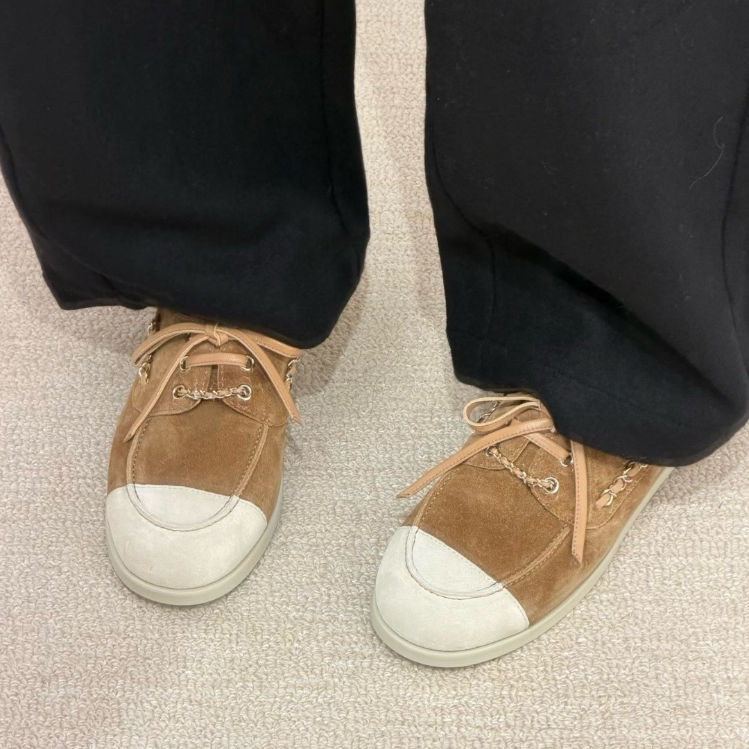 小香风乐福鞋女真皮链条系带平底单鞋春秋新款拼色休闲时尚豆豆鞋,淘宝优惠券,粉丝福利购,淘宝优惠卷