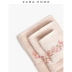 Zara Home màu hồng thêu bông thấm nước mềm khăn thấm khăn 41711013620 - Khăn tắm / áo choàng tắm khăn mặt cho bé Khăn tắm / áo choàng tắm