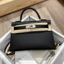 Package bag 2023 new generation Kylie bag silver buckle gold buckle mini handbag mini single shoulder inclined satchel bag genuine leather