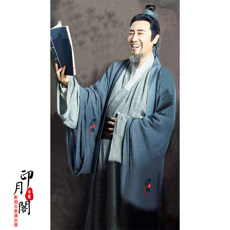 古代教书先生唐朝男士诗人文人棉麻书生服老夫子儒生官员大臣古装