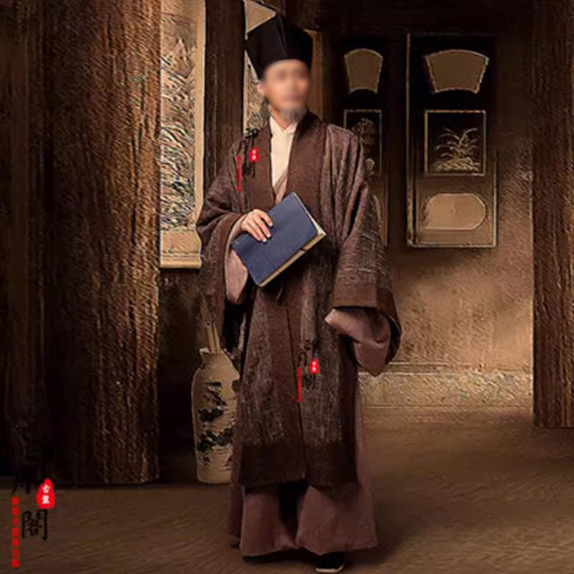 Men's ancient clothing from the Song Dynasty and Ming Dynasty, the same style as Wang Yangming's classic book