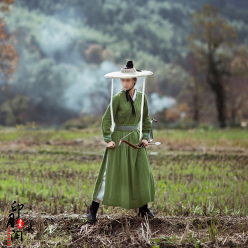 影视装新款棉麻武侠女侠古装汉服女古装刺客装影楼主题写真演出服 - 图1