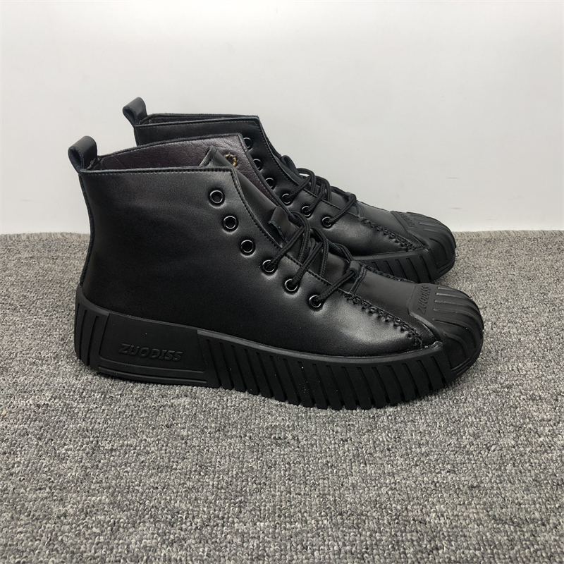 43 44码品牌撤柜断码处理真皮男鞋冬季加绒休闲时尚舒适马丁靴棉 - 图1