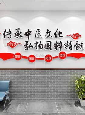 中医馆形象墙面装饰品布置阁院文化背景墙贴画纸挂图海报装修设计