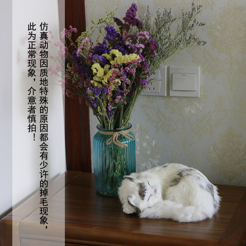 仿真猫咪毛绒玩具动物玩偶创意礼品家居车载装饰摆件儿童礼物包邮 - 图1