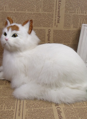 仿真动物猫咪摆件电视卧客厅软装