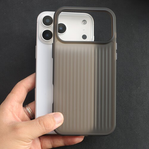 秋冬半透明奶咖色适用小米15手机壳磨砂瓦楞保护套Xiaomi15pro软边防摔iphone17proMax苹果16新款14/3凹凸感2 - 图1