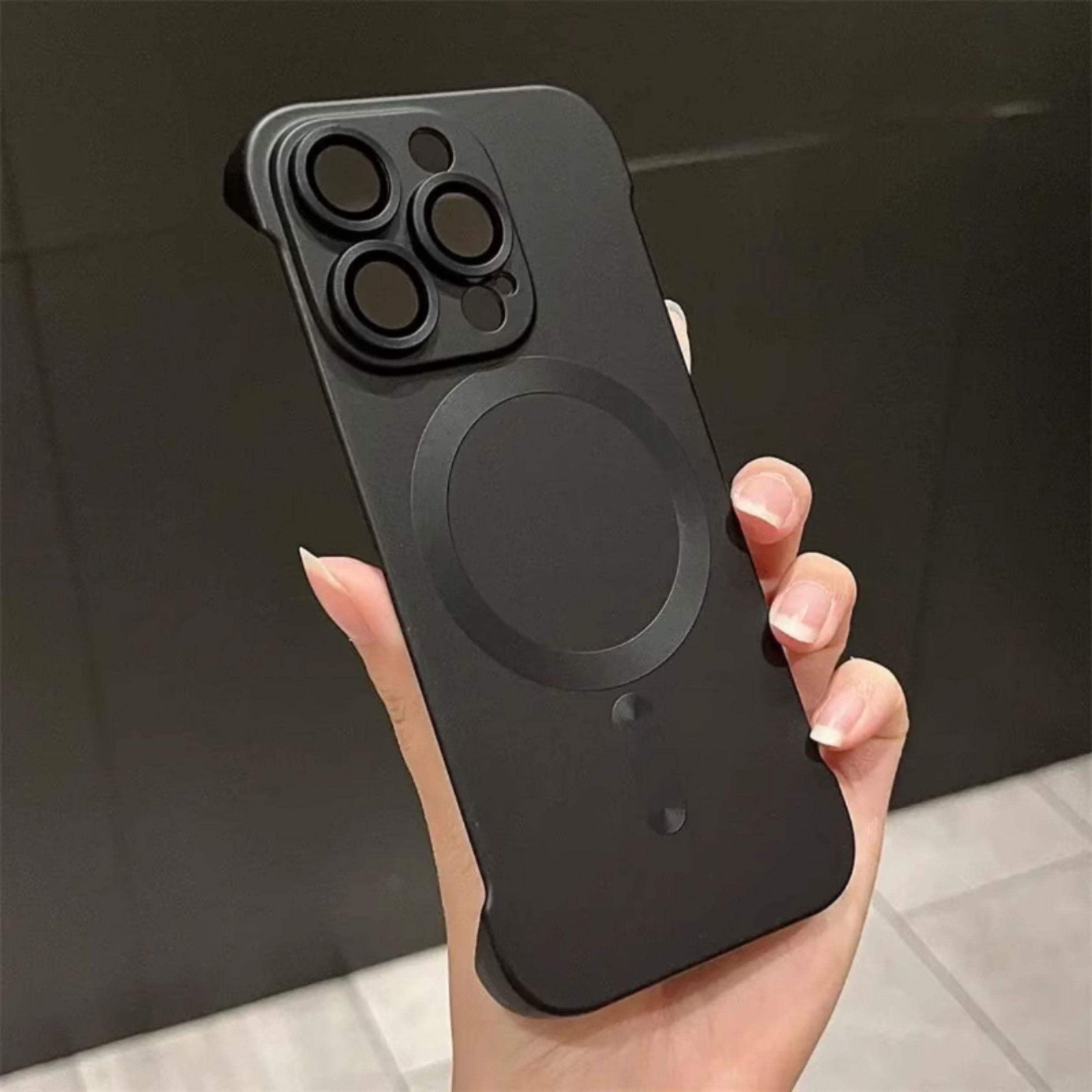 适用于苹果16手机壳iphone16promax超薄无边框15promax新款magsafe磁吸plus男女14pro自带镜头膜13全包12电镀-图3