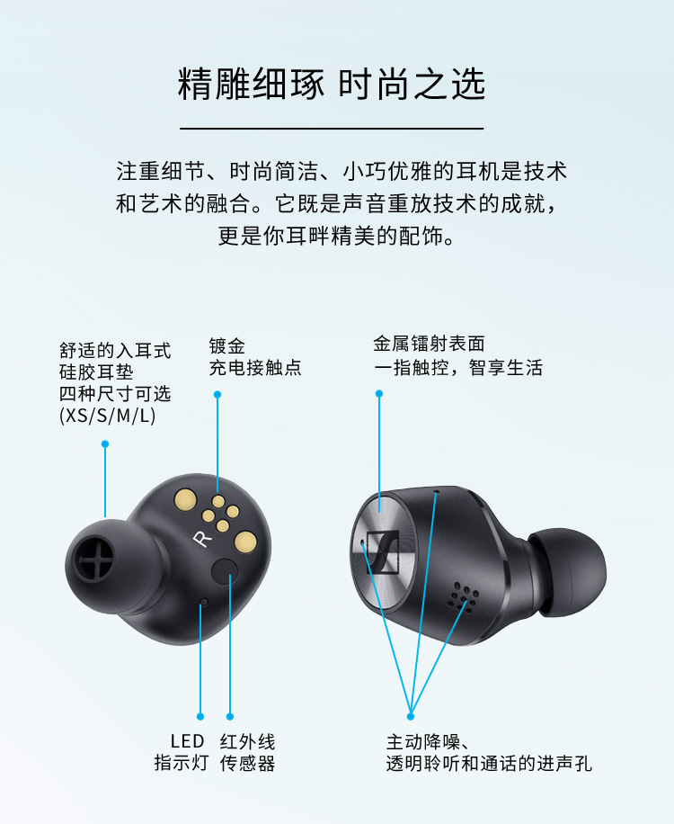 森海塞尔真无线二代 MOMENTUM TrueWireless 2运动蓝牙降噪耳机麦 - 图1