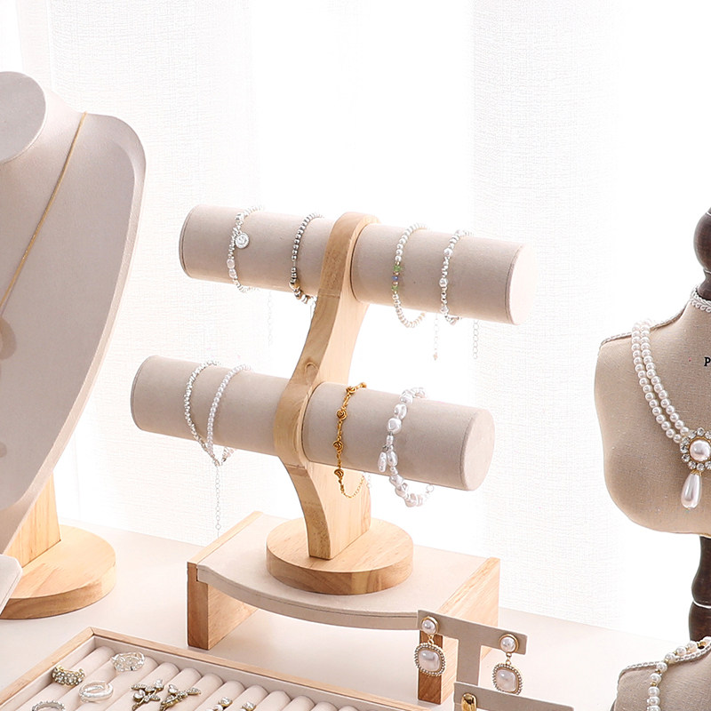 高颜值首饰展示架实木项链手链饰品收纳耳钉耳环戒指陈列拍摄道具,淘宝优惠券,粉丝福利购,淘宝优惠卷