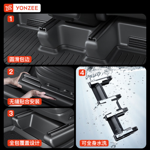 YZ特斯拉座椅下护角适用焕新ModelY/YL前后排座椅防踢垫护板配件 - 图0