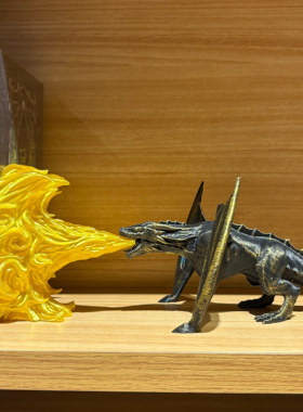 书籍摆件书顶书箱书架哈利波特周边喷火龙桌面书立板创意书顶