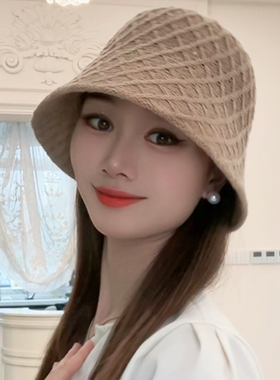 针织镂空灵允渔夫帽女夏厂家直销