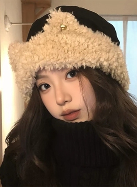 灵允渔夫帽出游可爱女冬厂家直销