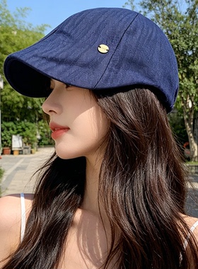 日系八角前进帽女大头围显脸小