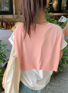 韩版薄款百搭小坎肩女夏厂家直销