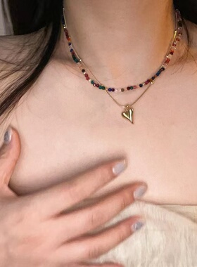 其他女串珠设计感小众水晶项链