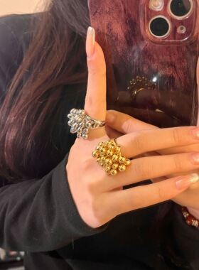 其他女合金法式高级感流苏戒指