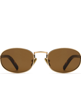 【柒柒】复古金属墨镜女高级感椭圆老钱风防紫外线太阳镜B56