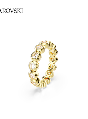 施华洛世奇Imber戒指配饰素圈情侣款设计高级送礼物