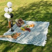 Outdoor Picnic Cushion Ins Wind Photo Style Picnic Cloth Mesh Red Supplies Camping Anti-Tide Mat Tent Cushion Table Cloth