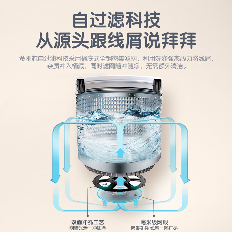 【95°烫洗】海尔3kg迷你洗衣机 海尔洗衣机洗衣机