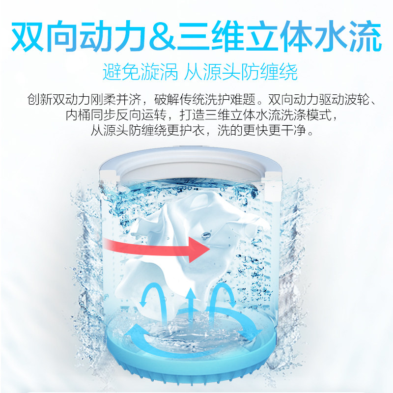 【双动力】海尔10公斤直驱变频洗衣机 海尔洗衣机洗衣机