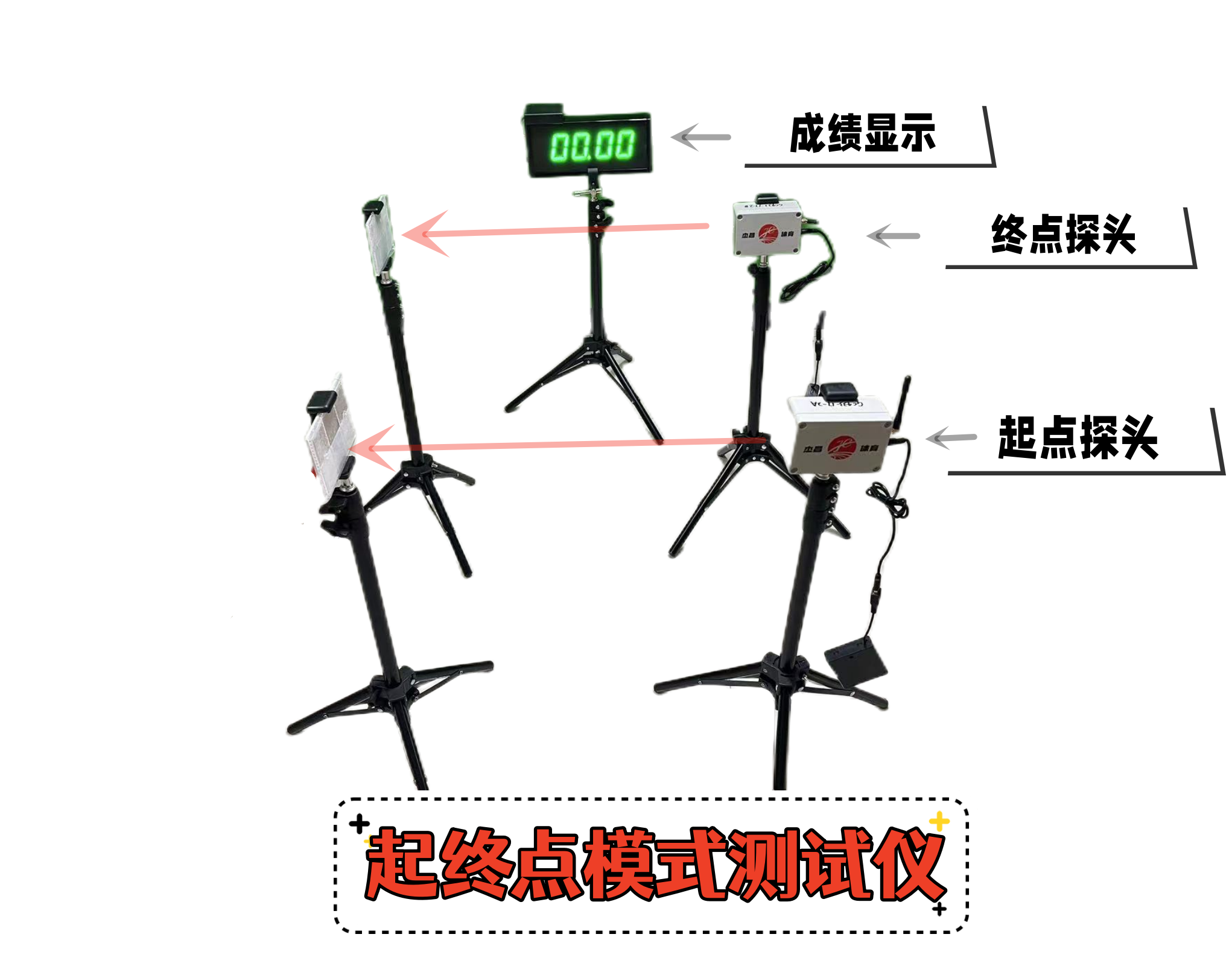 体育中考足球运球计时器足球5X25米折返计时智能红外线计时精准 - 图3