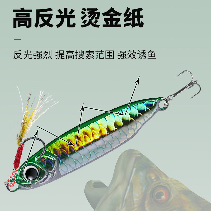 飘落铁板鱼鳞纹翘嘴克星新款钓鱼全水层路亚饵铁板路亚饵路亚铁板,淘宝优惠券,粉丝福利购,淘宝优惠卷