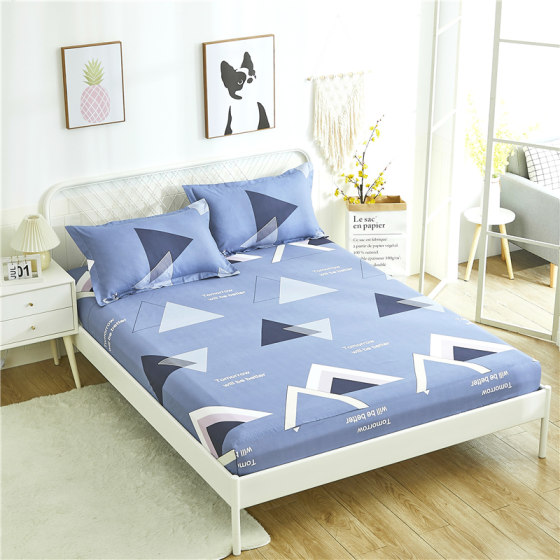 Pure cotton single piece fitted sheet mattress protector bed cover bed cover