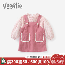 Fan Hunting Girl Lian Dress Autumn Dress 2023 New Ocean Gas Children Braces Princess Nepotism Dress Age Baby Gown Fall