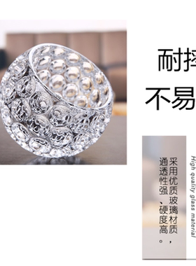 铜钱草花瓶摆件玻璃客厅北欧透明