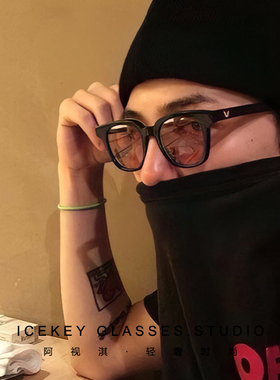 黄色高街眼镜夜视开车易烊千玺