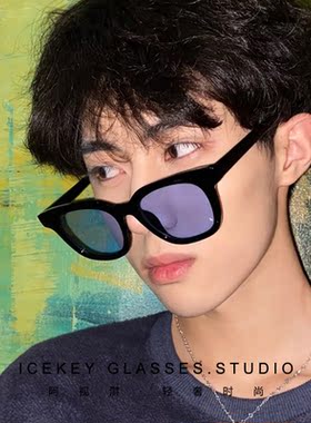 彩色墨镜男夏日海滩度假复古方框