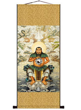 伏羲女娲画像人祖画芯卷轴挂画