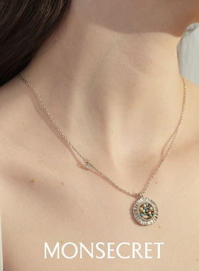 MONSECRET日光项链手工贴珠百搭