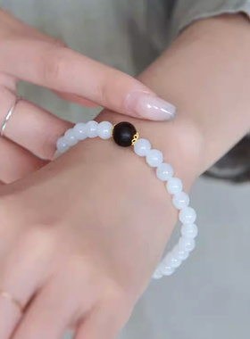 天然和田玉白玉手串女款