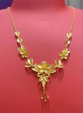 繁花似锦花朵项链婚嫁不掉色