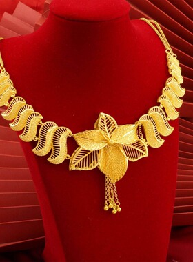 中式婚庆仿真假黄金项链三金五金