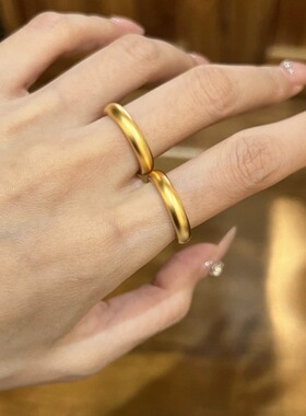 沙金仿真黄金不掉色情侣婚嫁对戒