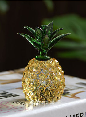 水晶凤梨菠萝电视柜新婚开业摆件