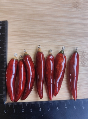 红红火火蔬菜永生花饰品手工制作不锈钢羊角钉辣椒滴胶配件半成品