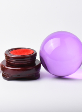 紫色水晶风水球招财旺运