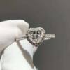 S999 sterling silver love diamond ring for women D color eight hearts and eight arrows sterling silver knot wedding diamond ring
