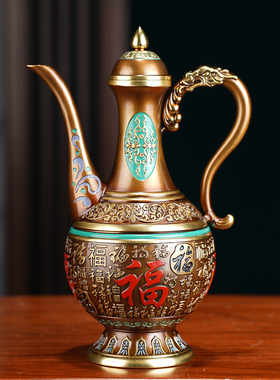 纯黄铜酒壶酒杯酒具套装