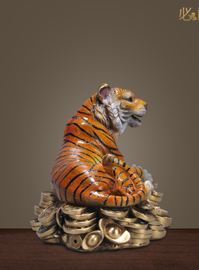 必禧利铜老虎风水办公室桌面摆件