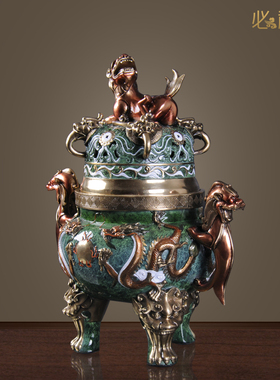 必禧利九龙招财工艺品室内纯黄铜